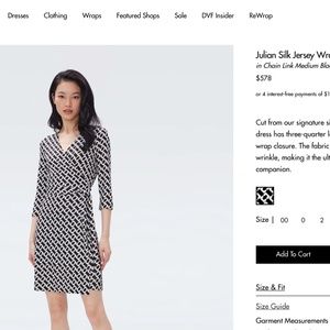 Diane Von Furstenburg silk wrap dress